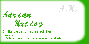 adrian matisz business card